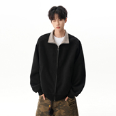 悟空有货美式 宽松情侣百搭休闲外套 复古千鸟格内里翻领夹克男春季