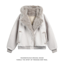 悟空有货冬季 座山雕解构设计保暖棉服男潮牌情侣加厚pu皮棉衣外套