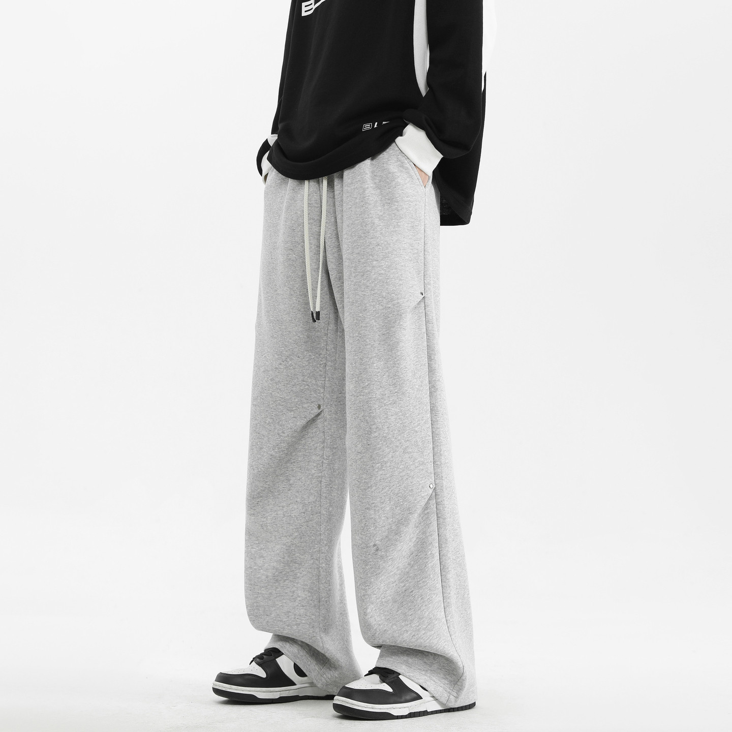 悟空有货潮牌美式抽绳松紧运动卫裤男女春季宽松百搭阔腿休闲长裤,男装,卫裤,淘宝优惠券,粉丝福利购,淘宝优惠卷