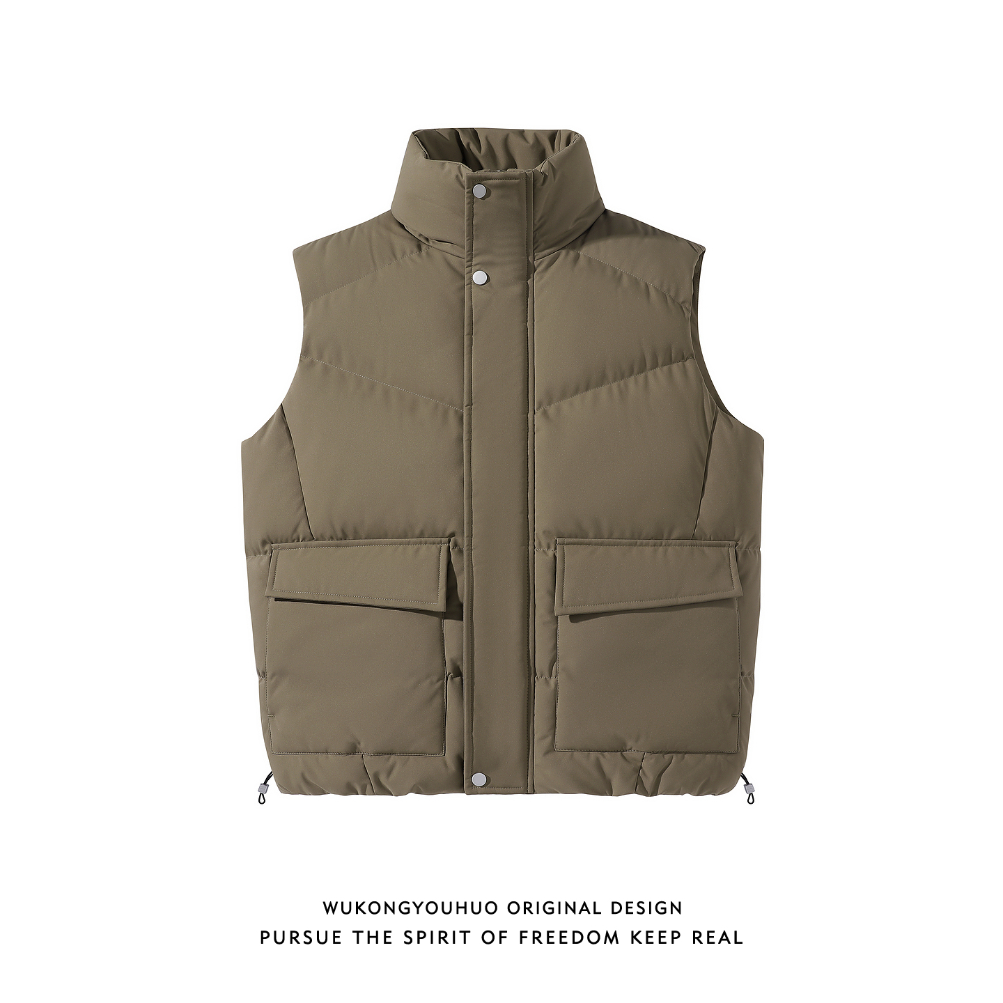 冬季复古潮牌加厚坎肩棉衣马甲