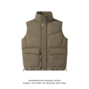 悟空有货冬季 复古潮牌加厚坎肩棉衣马甲男女情侣保暖外穿休闲马夹