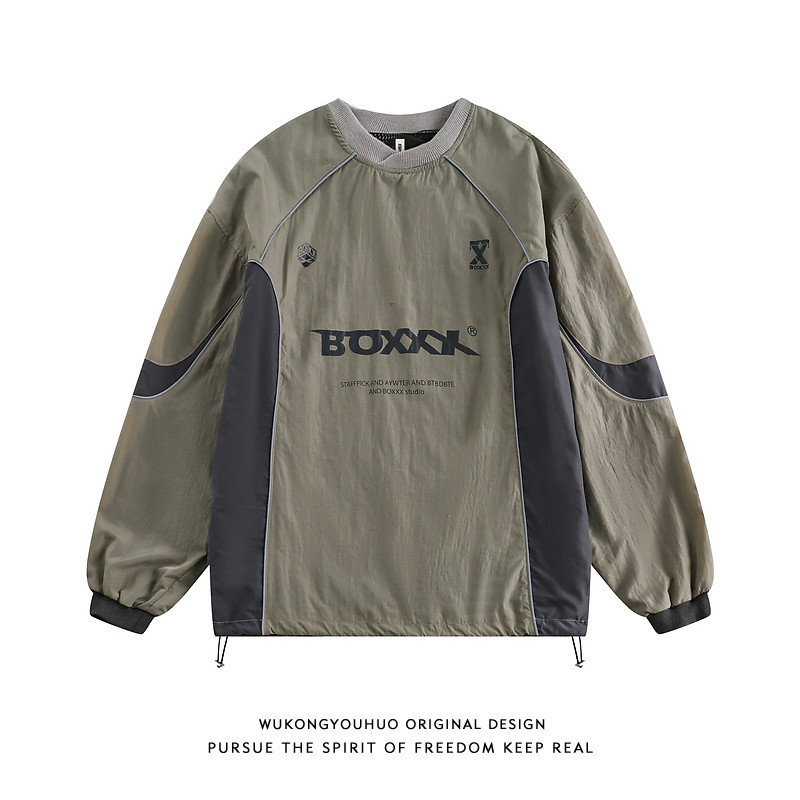 美式机能拼色防水户外山系上衣