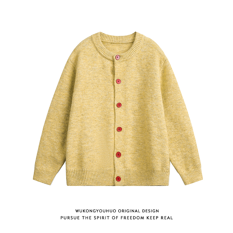 2025秋季软糯风单排扣开衫毛衣男