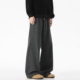 男女潮牌宽松百搭阔腿垂感休闲裤 悟空有货美式 复古深灰色弯刀卫裤