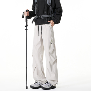 男女街头宽松百搭阔腿长裤 悟空有货潮牌美式 机能风户外运动冲锋裤