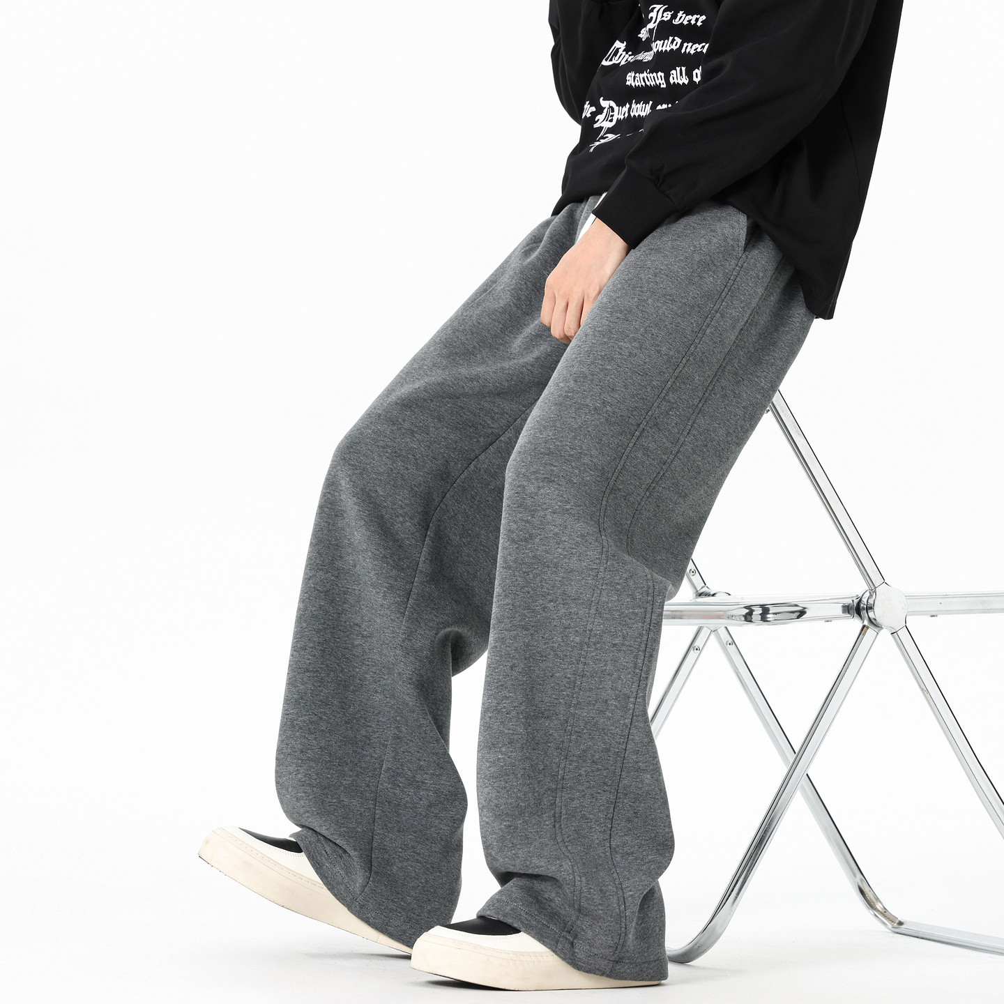 悟空有货潮牌复古简约纯色重磅运动卫裤男女春季宽松情侣百搭长裤,男装,休闲裤,淘宝优惠券,粉丝福利购,淘宝优惠卷