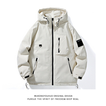 悟空有货冬季新款连帽羽绒服男潮牌90白鸭绒冬装棉服加厚保暖外套