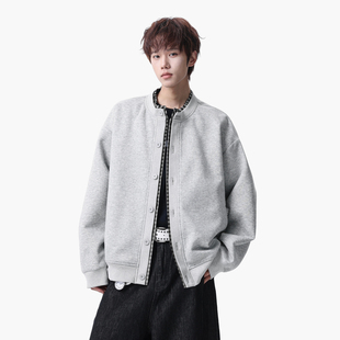 悟空有货复古格子假两件拼接开衫 潮牌情侣宽松百搭外套 卫衣男春季