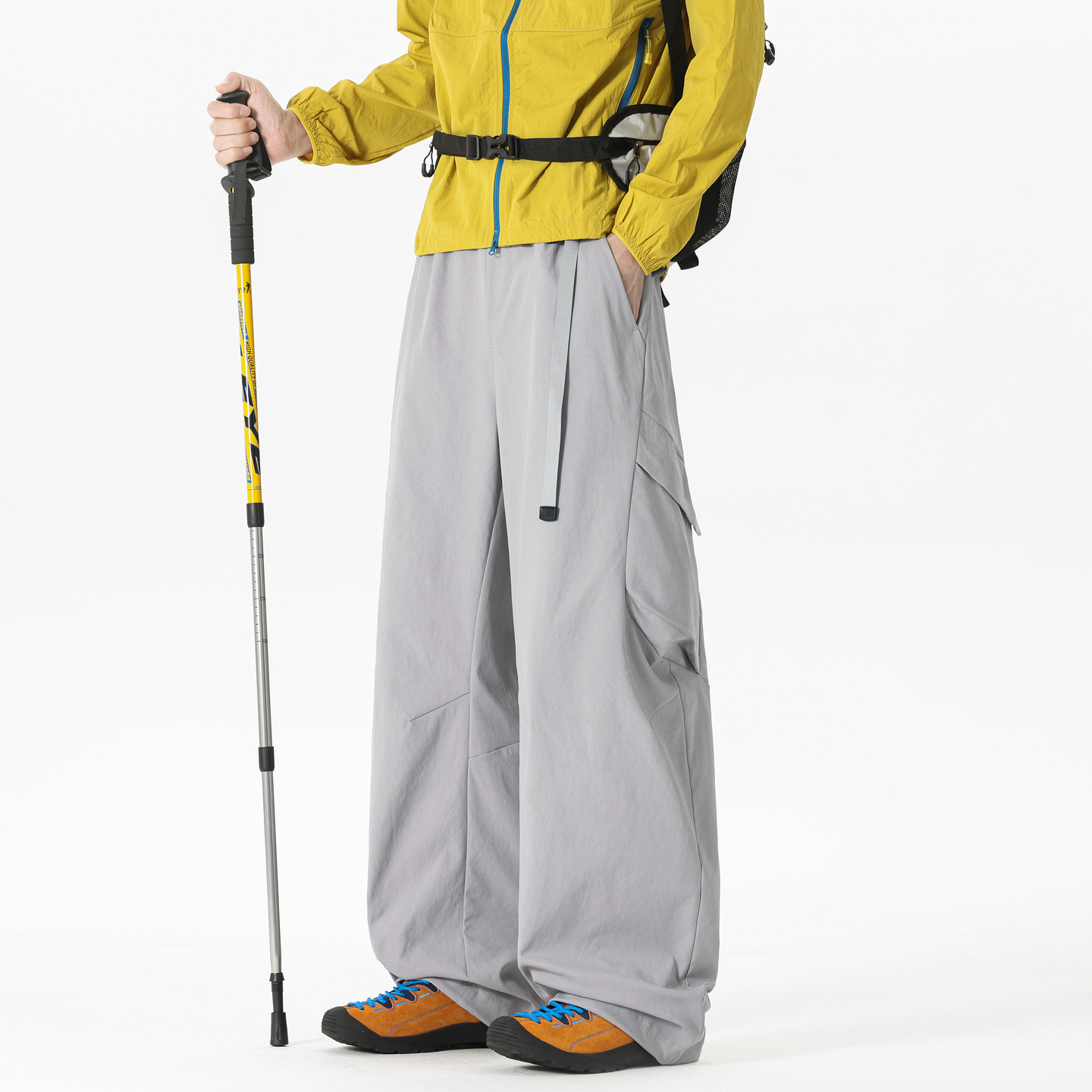 悟空有货潮牌美式腰带松紧运动冲锋裤男复古宽松潮流百搭休闲长裤,男装,休闲裤,淘宝优惠券,粉丝福利购,淘宝优惠卷