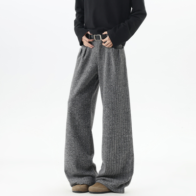 美式高级感纯色垂感弯刀卫裤男