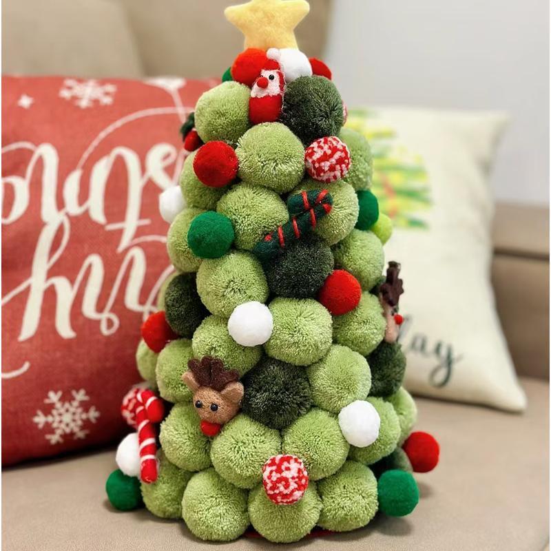 小红书自制圣诞树材料包  毛球材料包5cm毛球diy手工圣诞树配件