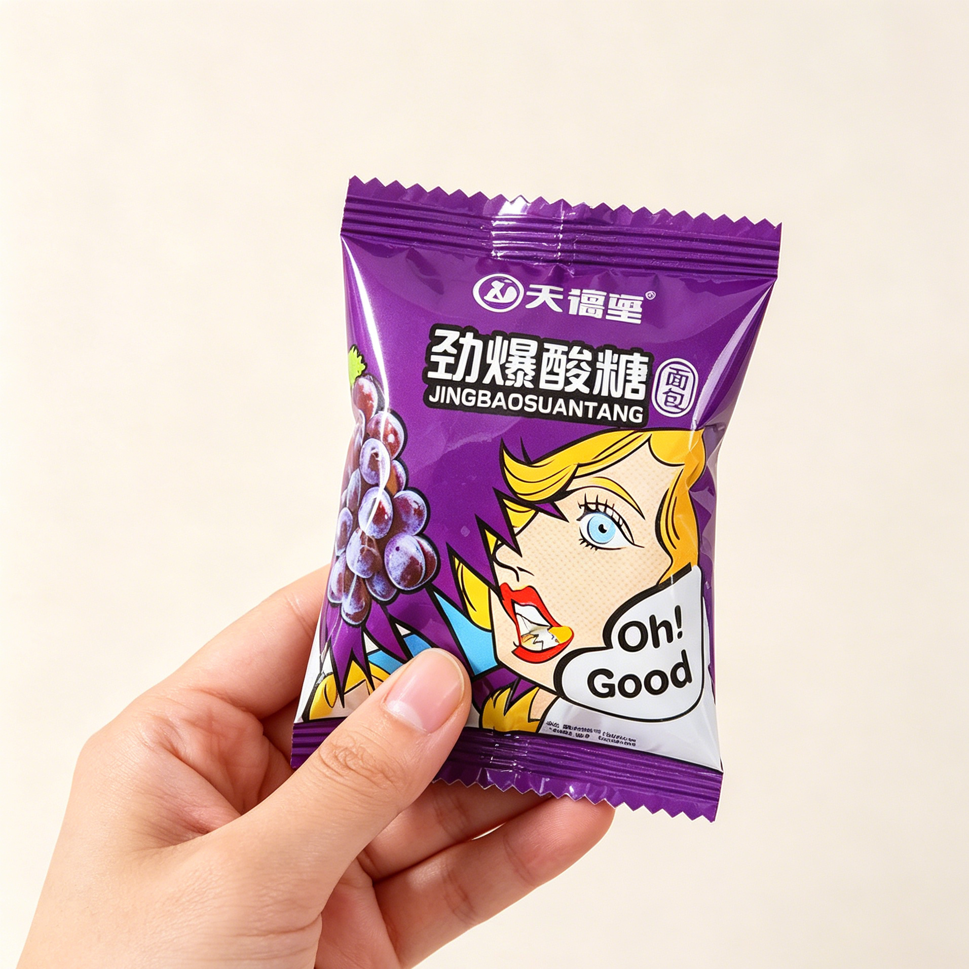 超酸的糖变态爆酸糖果学生提神零食水果味硬糖网红零食混合果味