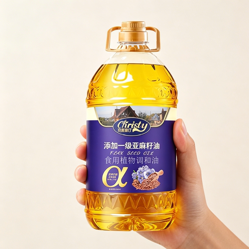 克妮斯汀一级物理压榨富含亚麻酸食用植物调和油5L大桶装