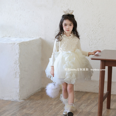 女童亮片网纱蓬蓬裙连衣裙