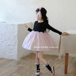 女童气质网纱连衣裙2026春季新款儿童洋气公主裙宝宝礼服生日裙子