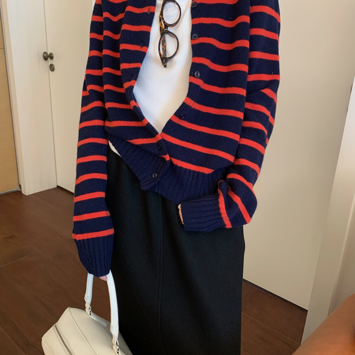 Jin cover-冬上新韩系复古风条纹保暖毛衣（含100羊毛）