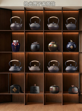 新中式宋式美学陶瓷茶叶罐密封罐茶室茶馆博古架复古国风装饰摆件