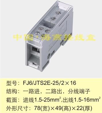 一进二出导轨式接线端子