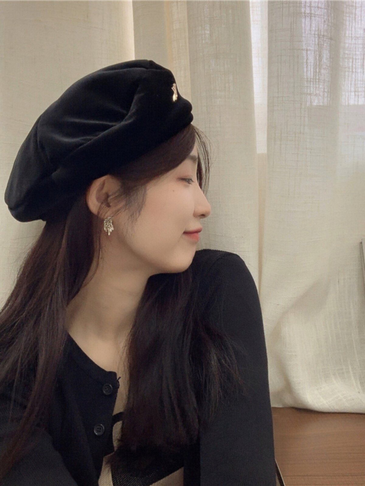 CENCE KAER FRENCH ELEGANT GOLD VELVET METAL BERET WOMENS FRENCH SWEET COOL RETRO FASHIONABLE PAINTER HAT