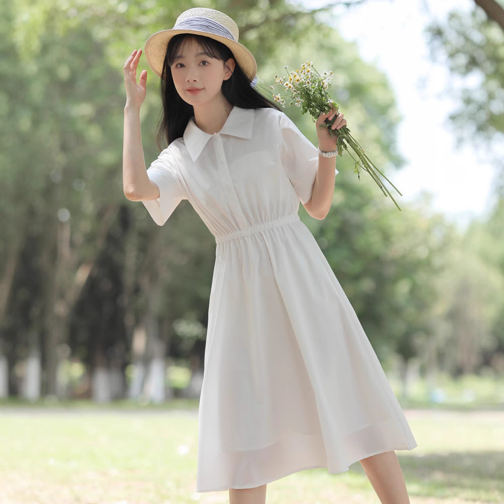 Next  Kiss夏天学院风连衣裙女装夏季学生森系简约少女裙子仙女