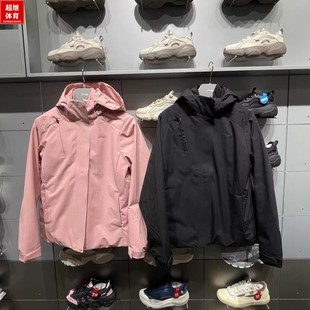 李宁三合一冲锋衣女子2024冬新款 风衣连帽外套AWBU050 防泼水时尚