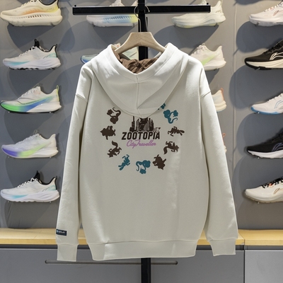 李宁运动卫衣宽松套头连帽外套