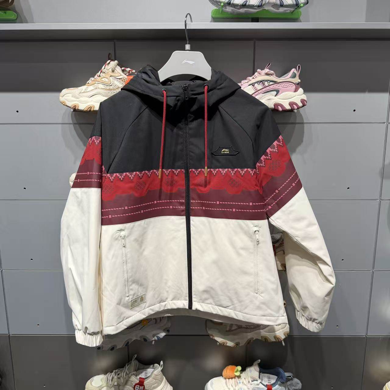 李宁棉服 2026春季新品中国文化故宫联名男子防泼水短棉服AJMW089