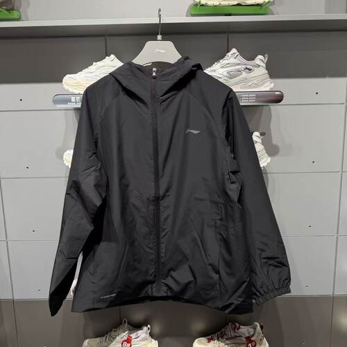 李宁运动风衣2026春季新款男子健身系列防泼水连帽外套AFDW079