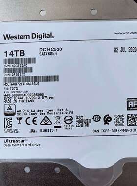 咨询14TB WD HC530 WUH721414ALE6L0议价