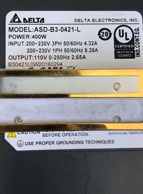 咨询台达ASD-A2-0721-L伺服驱动器维修，ASDA-议价