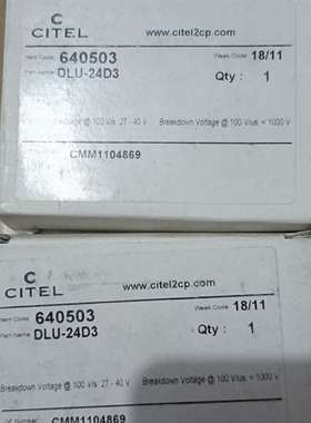咨询CITEL岱尔防雷器  DLU－24D3 640503议价