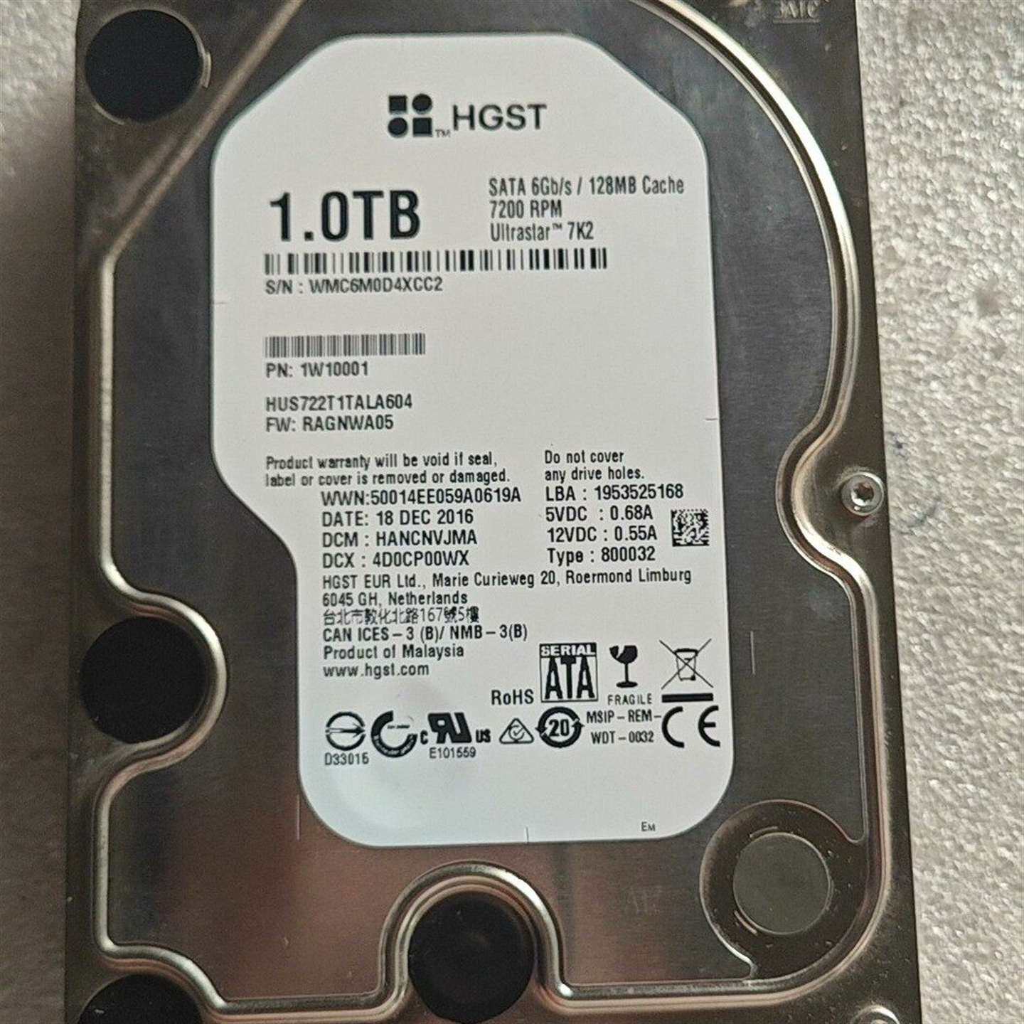 咨询HGST 1TB企业级硬盘 HUS722T1TALA604议价