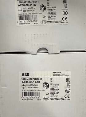 咨询ABB接触器AX80-30-11-80 10139708议价