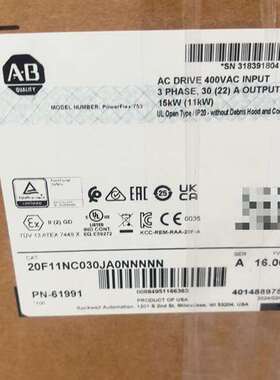 咨询AB变频器 PowerFlex 753，400VAC输入，三议价