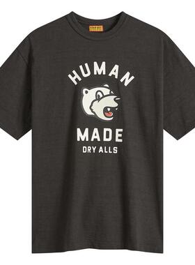 日本代购Human Made男士T恤宽松版竹节纹理日常休闲街头穿搭