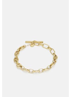 代购Fossil化石女士手链简约百搭优雅精致金色不锈钢抛光表面T型