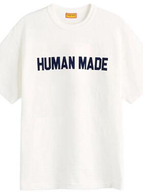 日本代购Human Made男士T恤透气舒适植绒印花圆领落肩宽松