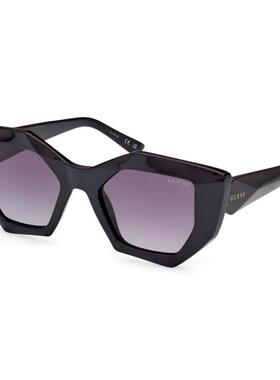 代购GUESS男士太阳镜遮光防紫外线抗眩光清晰视野几何框黑色