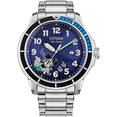 日本代购Citizen/西铁城男士日韩腕表光动能日期显示不锈钢表带