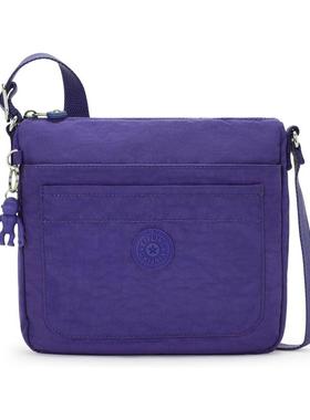 Kipling 凯浦林女包 24新款女士包袋欧美代购专柜正品紫色小方包