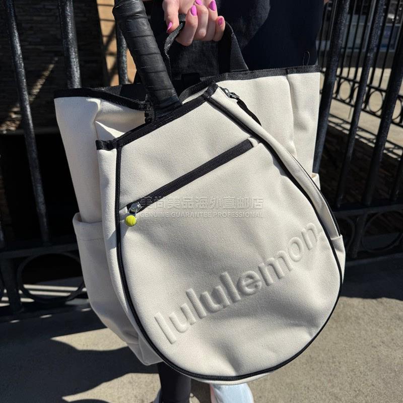 lululemon 露露乐檬防水棉质帆布手提双肩单肩男女19升网球拍包图片