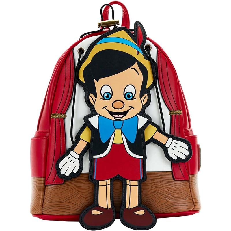 代购Loungefly迪士尼双肩包可动关节设计拉绳操控功能3D造型装饰