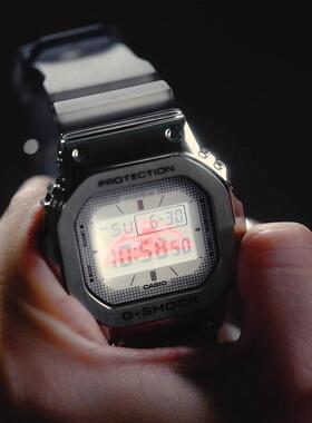 Casio X C2H4 卡西欧联名款复古手表防水小方表 GM-5600-C2H424-8