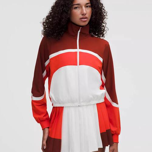 海外代购lululemon/露露乐蒙女士运动茄克防紫外线透气立领拼色 - 封面
