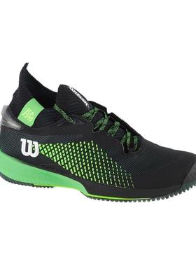 代购Wilson威尔胜男士网球鞋轻便防滑透气耐磨黑色橡胶底Rapide