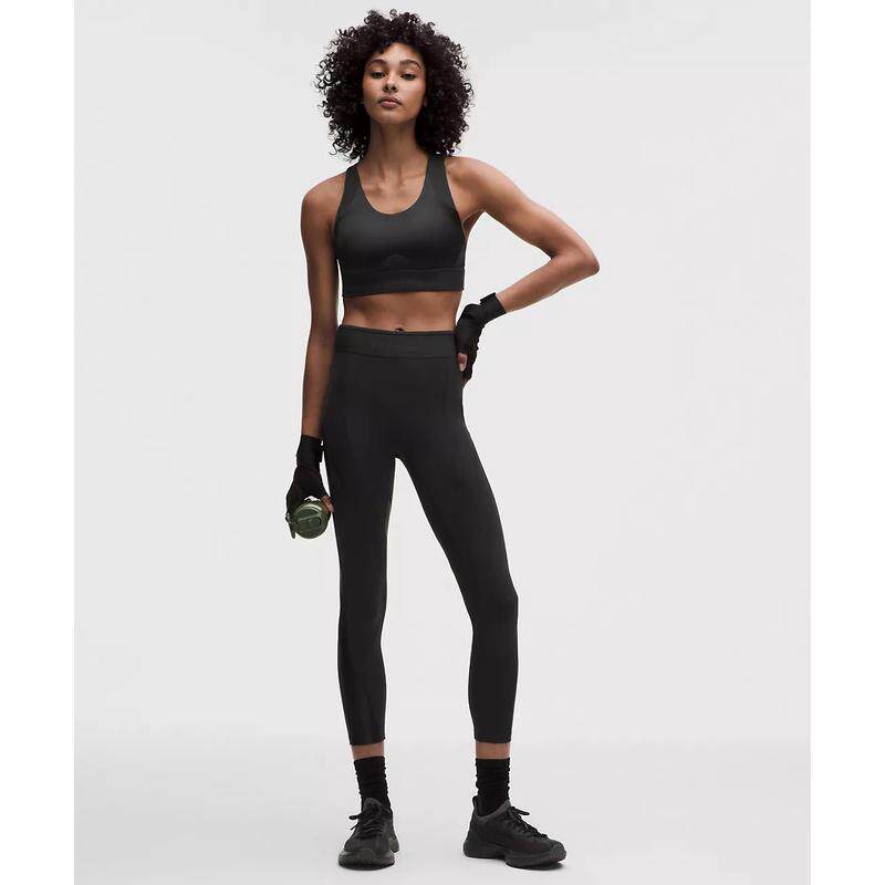 海外代购lululemon/露露乐蒙女士瑜伽长裤紧身训练高腰拼接健身