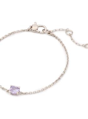 代购kate spade NEW YORK女士手链简约优雅精致轻奢淡紫色银色