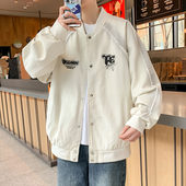 以2026春秋季 新款 牛仔外套男生潮牌夹克帅气青少年飞行员棒球服純