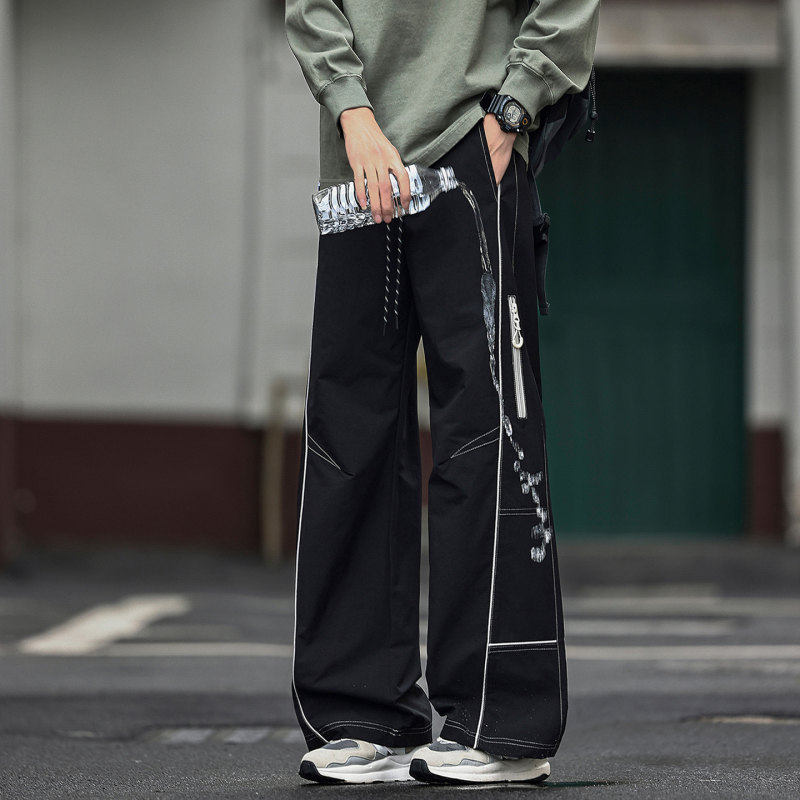 以伞兵冲锋裤男春秋季2026潮牌机能户外工装裤男生休闲阔腿长裤純,男装,休闲裤,淘宝优惠券,粉丝福利购,淘宝优惠卷