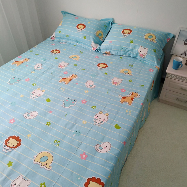 Cotton canvas sheets pillow case Cartoon blue Animal World children Cotton thickening canvas Sheetin the Bedclothes , Sheet  category - from Buy2taobao.com to provide professional Taobao agent buy service